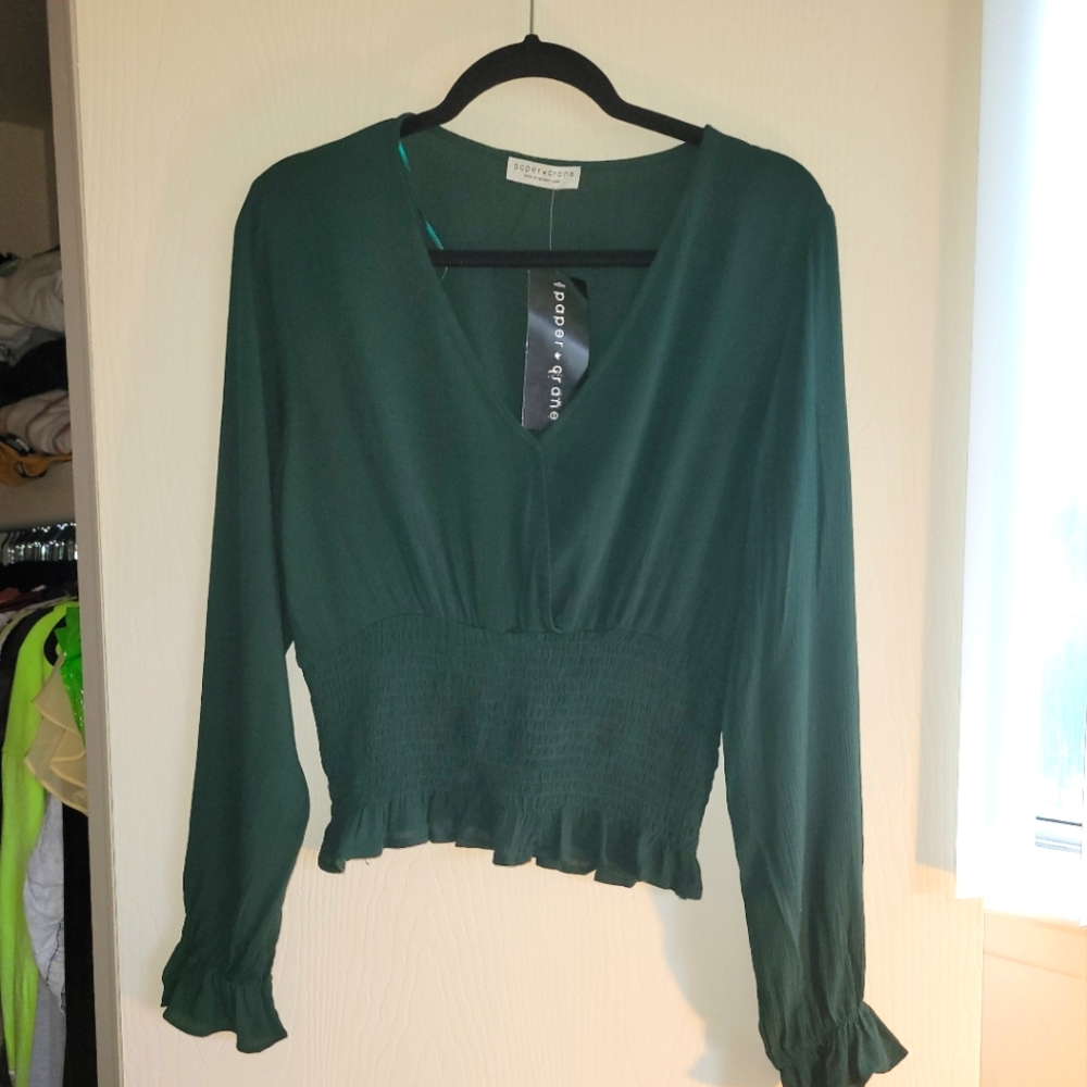 Paper Crane, Large, Long sleeve, Blouse